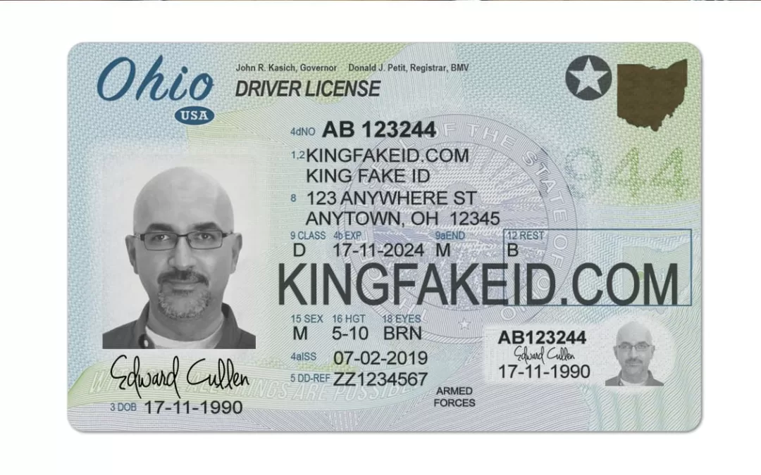 Real and fake Ohio driver's license for sale